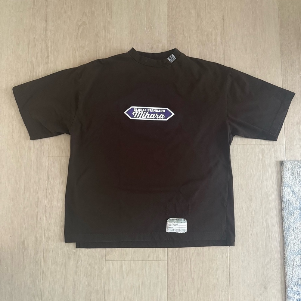 Maison Mihara Yasuhiro AW 20-21 brown cotton oversized T-shirt
